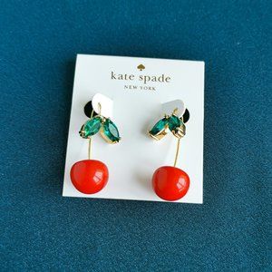 Kate Spade Ma Cherie cherry gold drop earrings